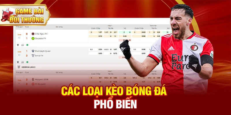 Các loại kèo bóng đá phổ biến